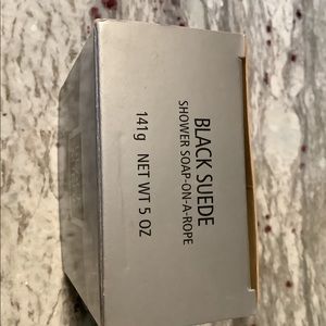 Black Suede soap-on-a-rope